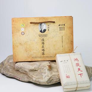 【特别金奖】泾阳茯茶裕兴重鸿茯天下400g 百年老字号金花茯茶