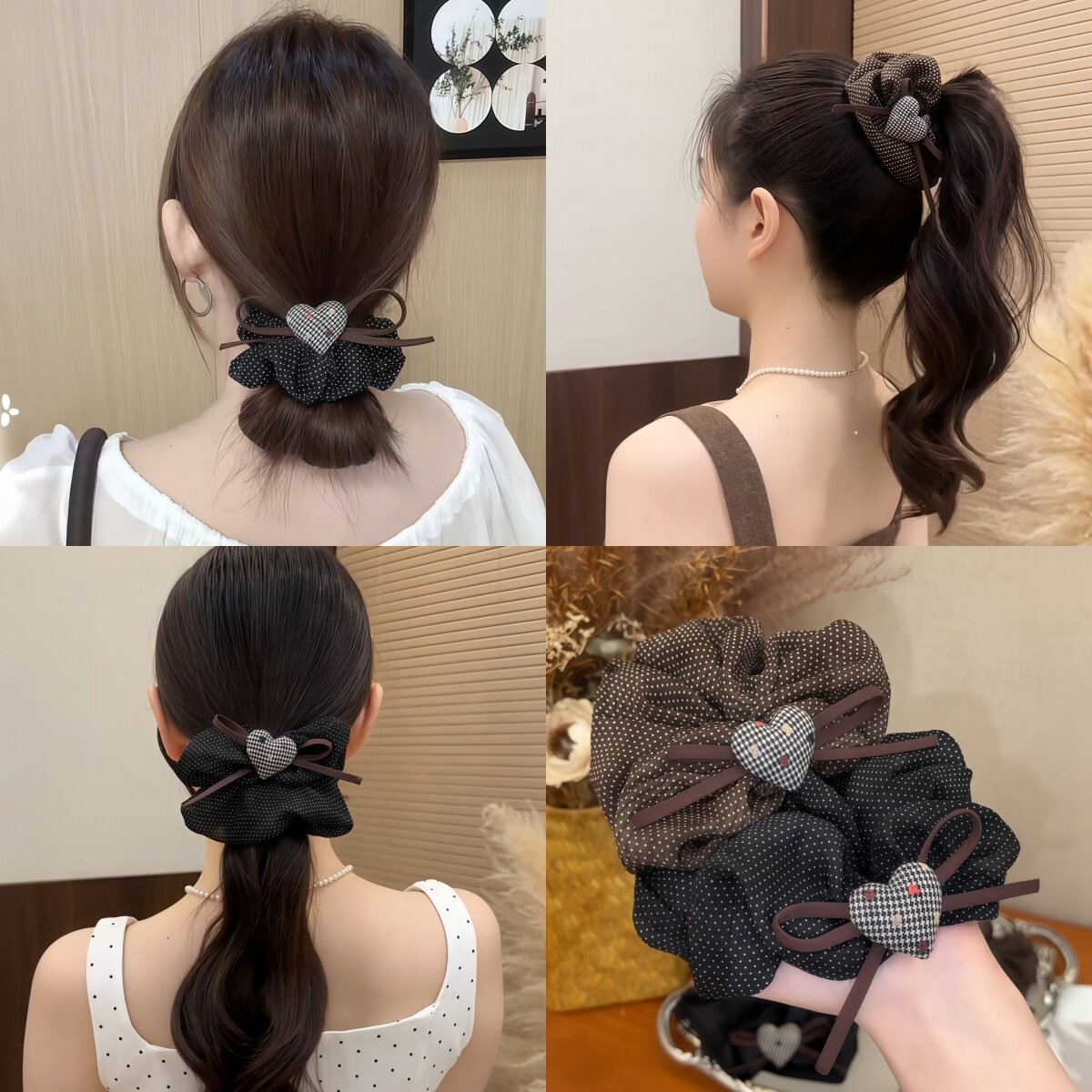 蝴蝶结大肠发圈女丸子头发绳