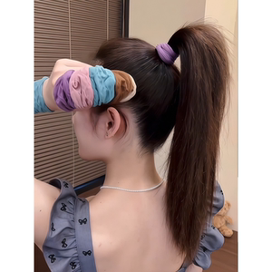 高弹力无缝橡皮筋女新款扎头发绳耐用超宽头绳百搭高马尾面膜发圈
