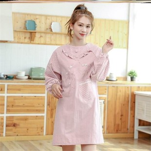 冬季 加厚 加厚罩衣可外穿罩衣工作服棉袄女做饭围裙家用厨房防水