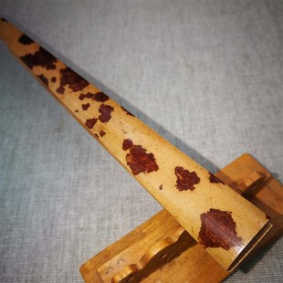 红湘妃竹折扇古方头紫花9寸18方文玩精工收藏礼品宣纸扇面 陈敏制