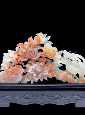 玉石摆件电视柜旁边家居客厅玄关酒柜招财装饰酒店大堂乔迁送礼品