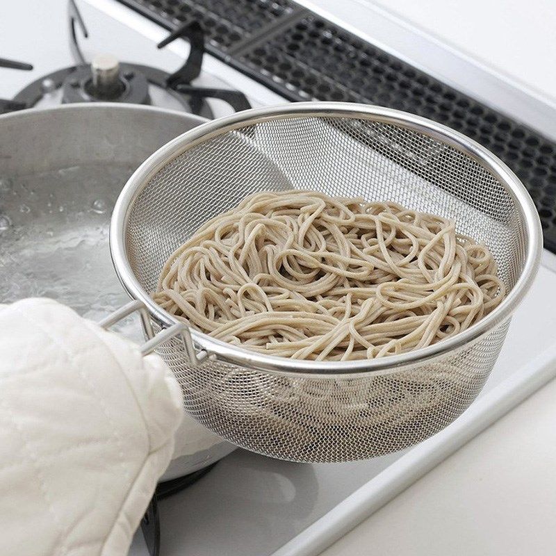 304不锈钢18cm网漏沥水篮面捞油炸篮厨房工具雪平锅配套 现代简约