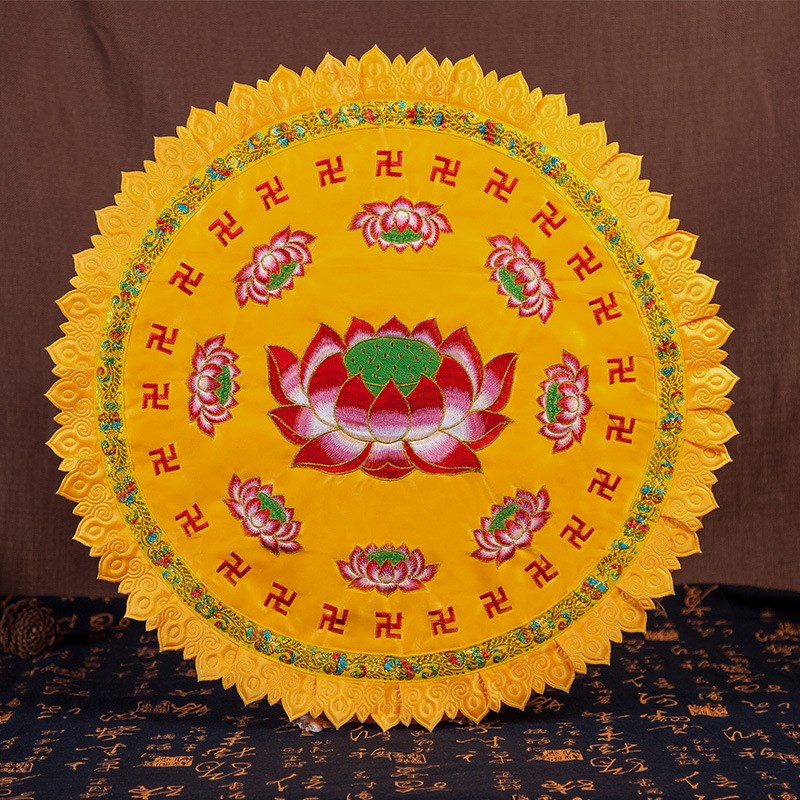 佛堂莲花拜垫拜佛垫佛具用品跪垫莲花蒲团打坐垫禅修垫磕头跪拜垫