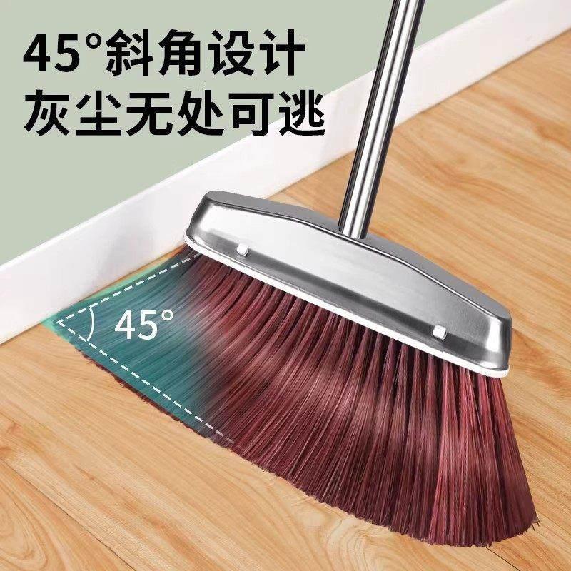 扫帚家用2026升级新款加大不锈钢垃圾铲子笤帚簸箕套装两件套组合