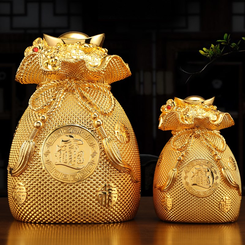 金蟾存钱罐聚宝盆摆件招财聚财猪客厅玄关电视柜装饰品送开业礼品