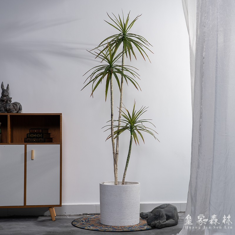 高档仿真植物千年木龙血树假树室内客厅大型绿植盆景造景装饰摆件