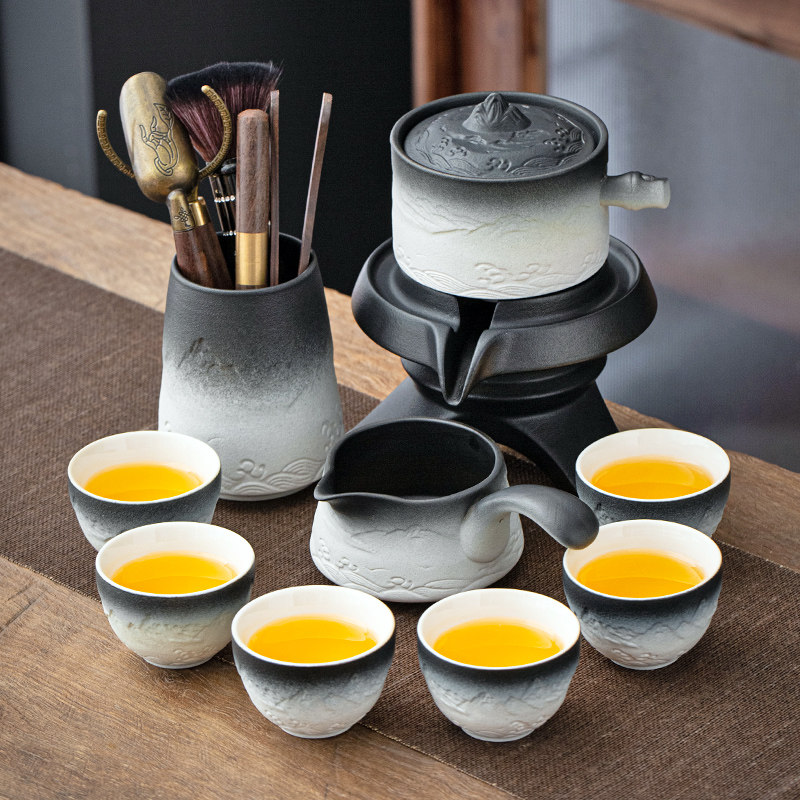 高档轻奢懒人自动整套功夫茶具套组2026新款茶杯家用送礼泡茶器具