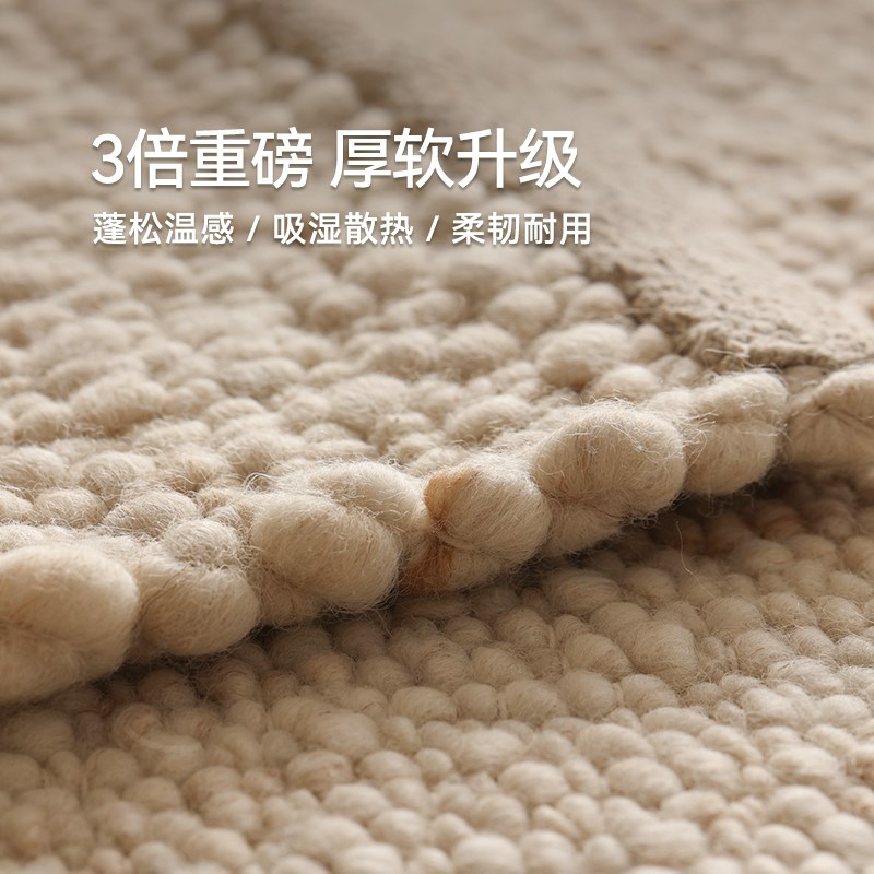 织风进口羊毛地毯手工编织客厅家用轻奢高级感高端2024新款地毯