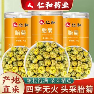 仁和胎菊正宗桐乡特级野生胎菊王清热去火排毒免洗无染色花茶40g