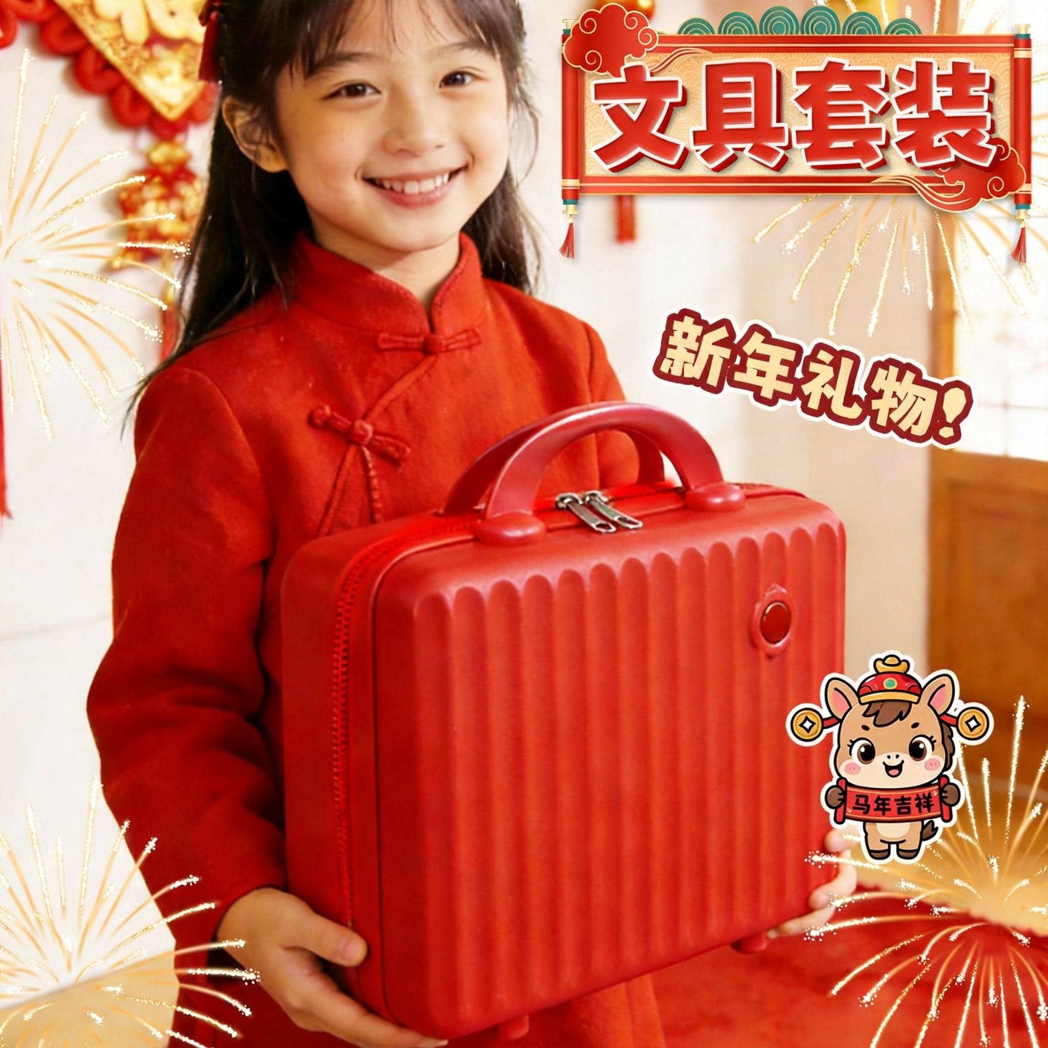 2026年新年文具大礼包学习用品抱抱桶奖励礼品中小学生开学用品幼儿园儿童礼物高颜值小女孩伴手礼手提礼品盒