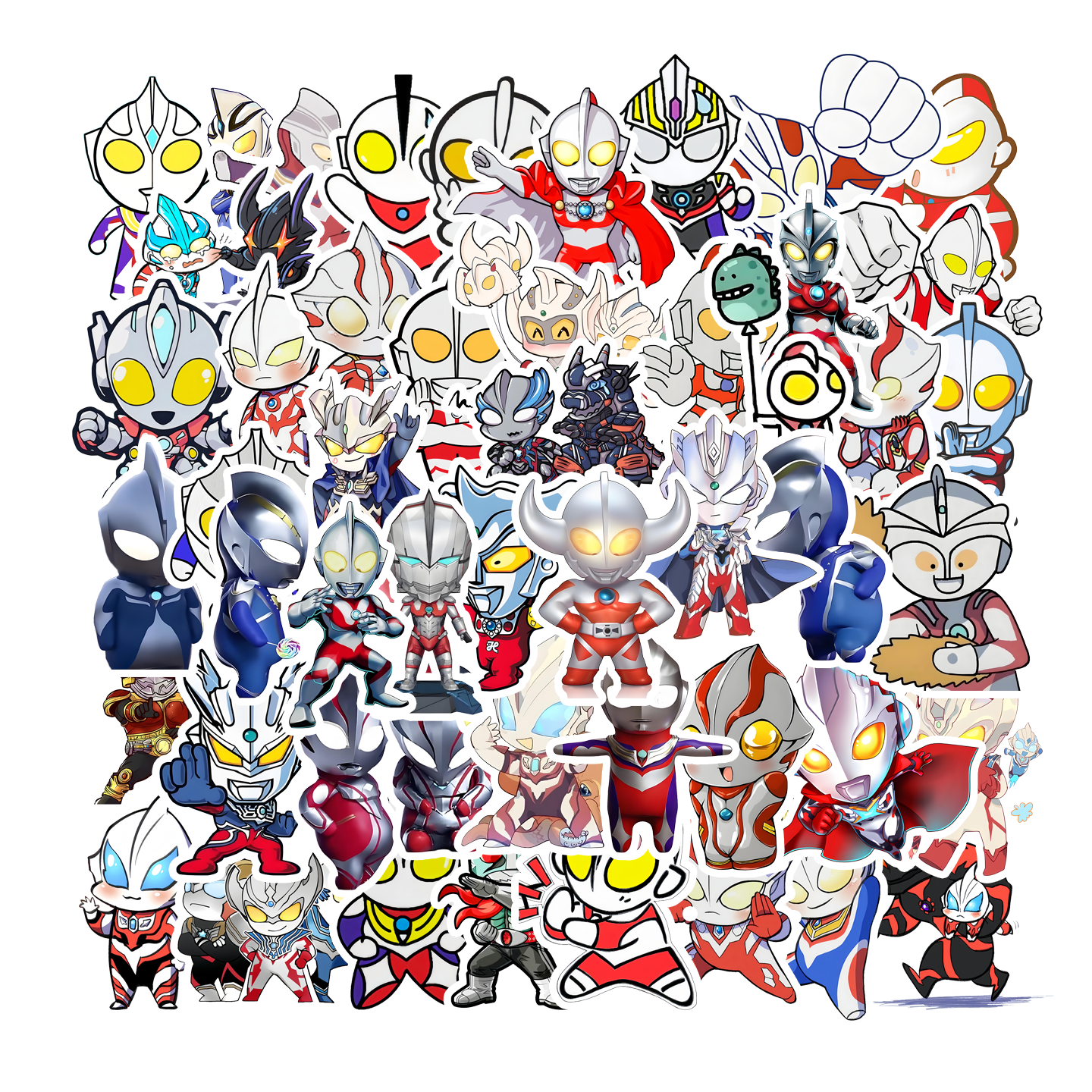 50张可爱Q版卡通奥特曼儿童贴纸