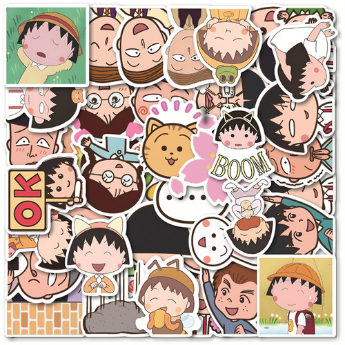 50张樱桃小丸子贴纸‌可爱周边