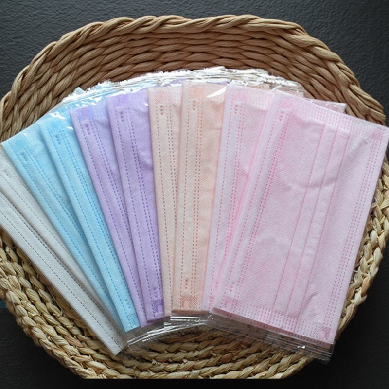 三层彩色独立包装高颜值2024新款防尘透气粉色一次性口罩女男秋冬,居家日用,口罩,淘宝优惠券,粉丝福利购,淘宝优惠卷