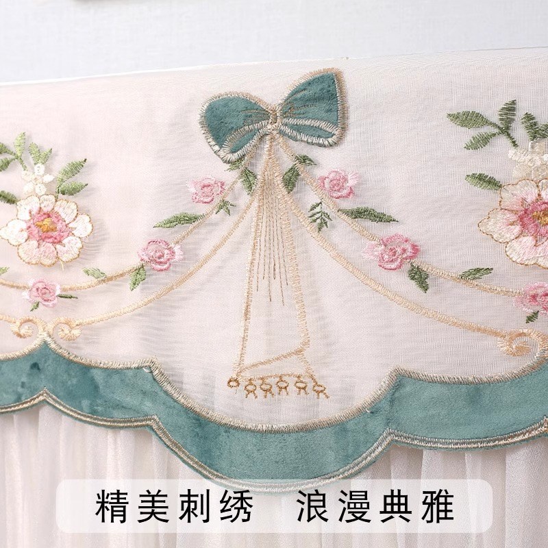 液晶电视机防尘罩蕾丝55寸65寸75简约现代挂式曲面台式盖布巾新款