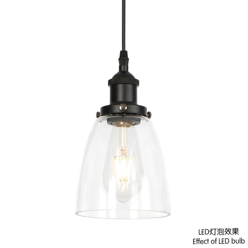 跨境美式单头玻璃吊灯透明罩现代简约服装店创意酒吧台餐厅吊灯,家装灯饰光源,客厅吊灯,淘宝优惠券,粉丝福利购,淘宝优惠卷
