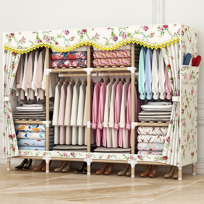 衣柜出租房用加固简易布衣柜结实耐用大挂衣柜小型家用卧室经济型