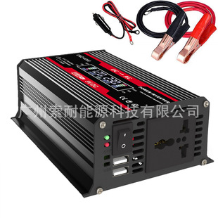 300W车载逆变器12V转110V220V 双USB 智能屏 car power inverter