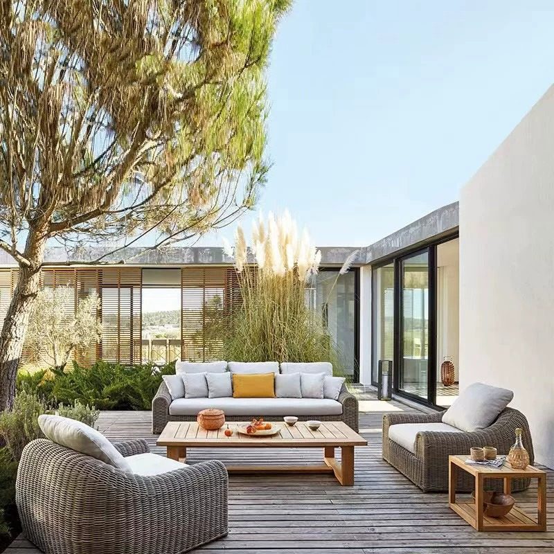 户外藤编沙发防水防晒庭院露台阳台花园藤椅子室外露天休闲藤沙发,住宅家具,户外沙发,淘宝优惠券,粉丝福利购,淘宝优惠卷