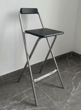 57775吧坐高折叠靠背椅子靠吧台酒吧背阳台户外闲椅子便捷高休脚