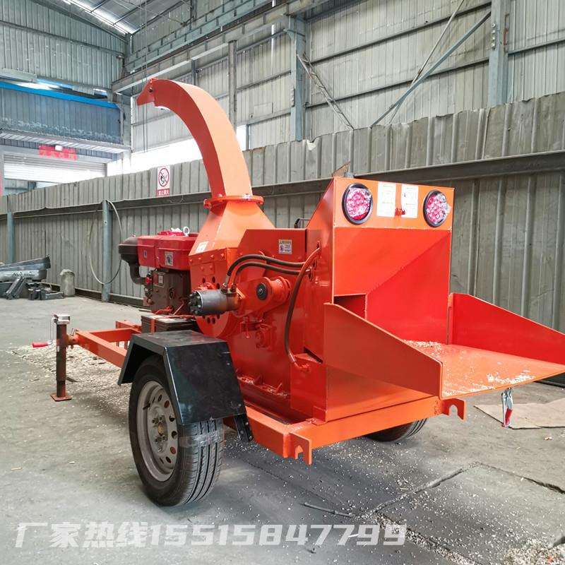 灌RZX自木树杈移动粉机湿树枝碎机全动竹碎子秸秆园林柴切油粉碎