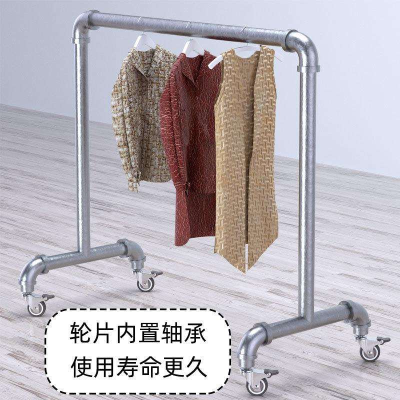 架轮脚轮水管轮螺纹6接头滑轮聚氨362酯滚子轮分管衣滚轮2寸静音