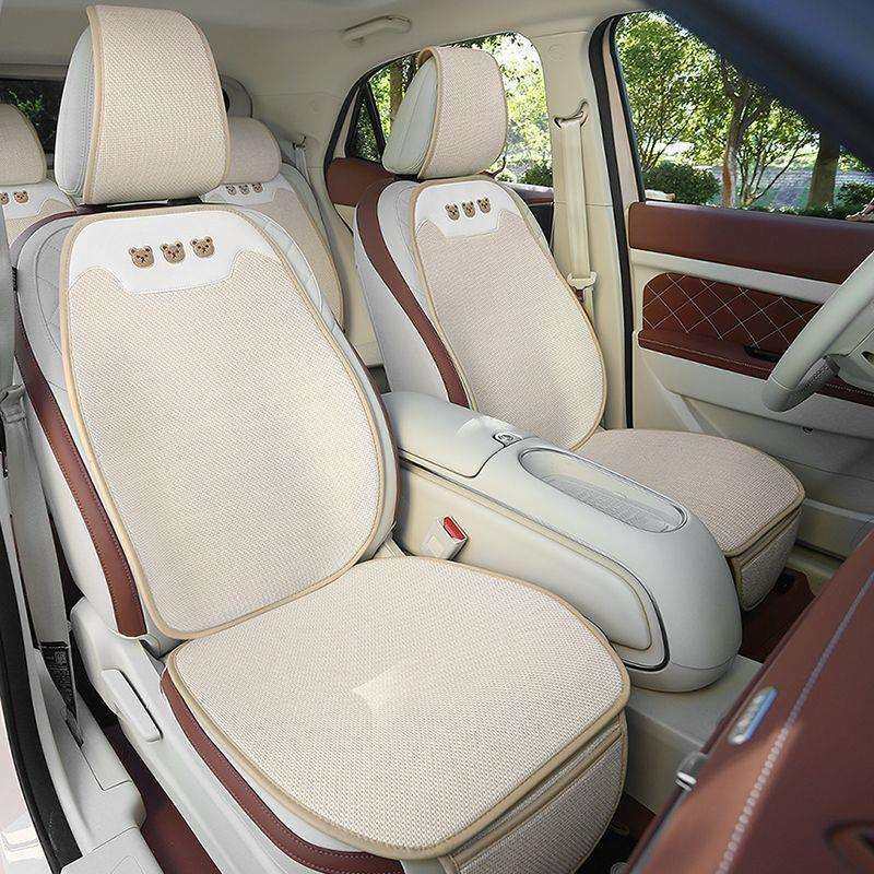 汽车坐垫可爱防三只熊座车内车载椅套卡通夏座季538亚麻垫滑四季,农机/农具/农膜,其它农用工具,淘宝优惠券,粉丝福利购,淘宝优惠卷