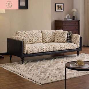 法式复古风小沙发小户型客厅用休闲人双63684527人三布人直家单排