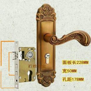套换木锁装 门锁卧室锁具执手小50锁体双80qJ3ftB舌钢轴承锁锁门欧
