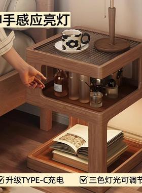 头柜储卧室置奢物柜轻奢收纳物柜现DQH代简约实木小型轻边床几角