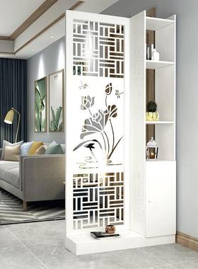 屏风隔玄断关客厅小户型简约现代时尚空餐厅进门柜双面雕花100427
