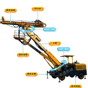 道锚杆6钻机隧道隧用钻孔机全液压管棚支护孔MGG机0度打旋转 轮式
