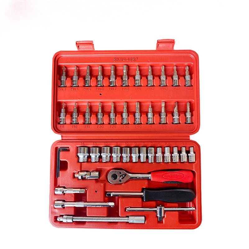 46件套汽修套装sk1/4-46sp公制组套小棘轮套装捷科工具