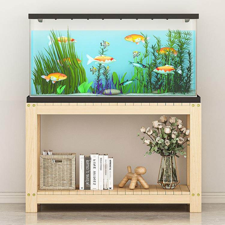 实木缸小架子底柜底座水族箱桌子木质置物架缸龟架双多62753817层