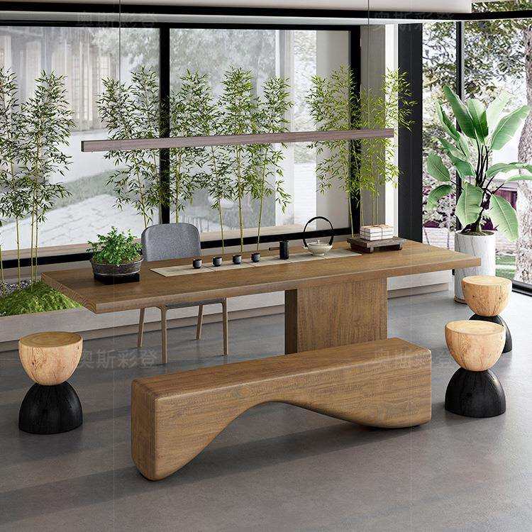 现代简约原木大板休茶桌接办公室闲待会客型泡茶桌家用小户YJ-710,电子/电工,接线端子,淘宝优惠券,粉丝福利购,淘宝优惠卷