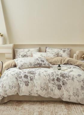 202爱上5新款全棉磨小清新可印花家毛用床用品床单床笠四TKZ件套