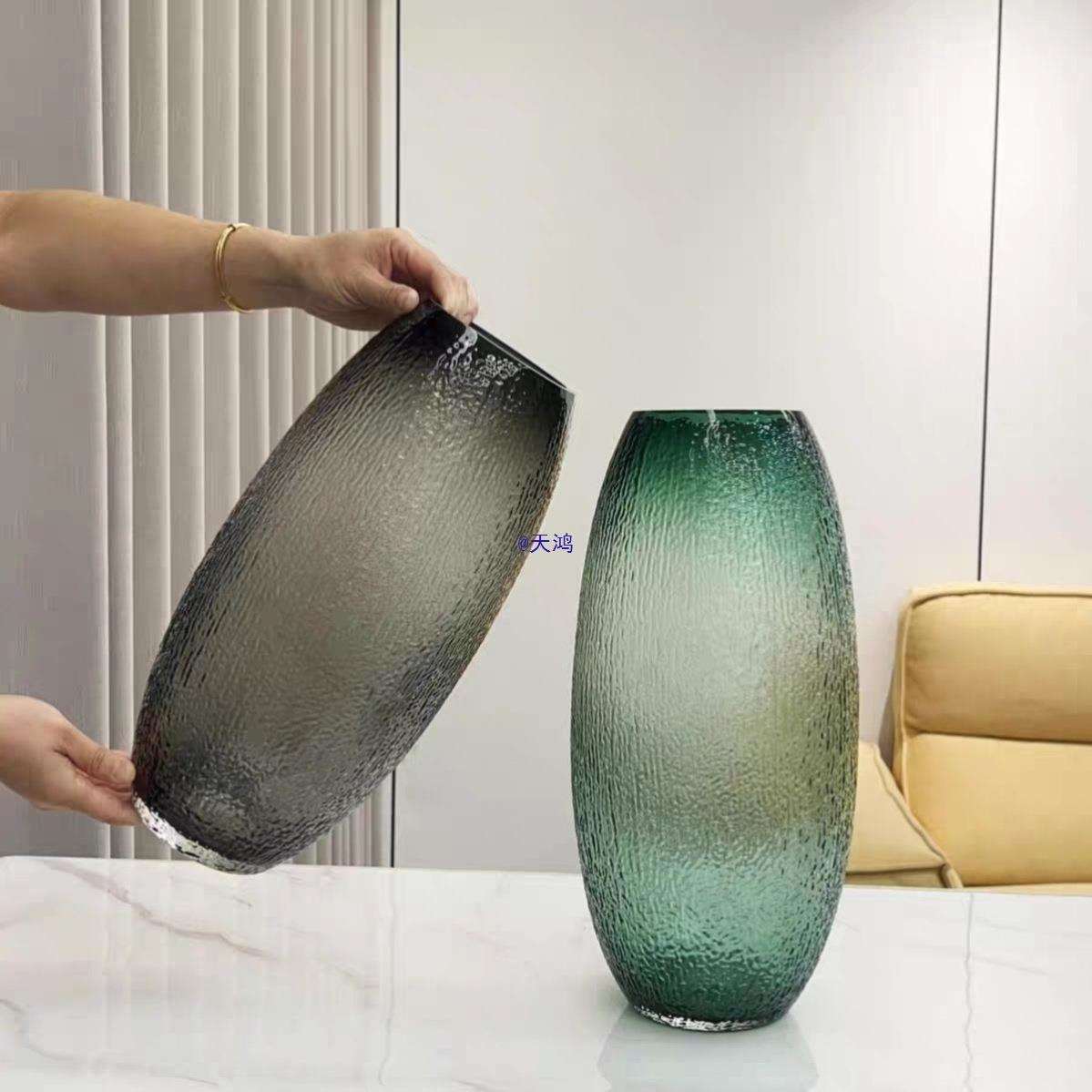 轻奢大玻璃花瓶水养富贵竹龙10027979柳马木醉菩提花瓶客落厅插号