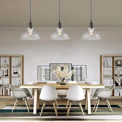 美灯式单头玻明璃吊灯现代简台约餐厅服装店创意酒吧灯具透MD9659