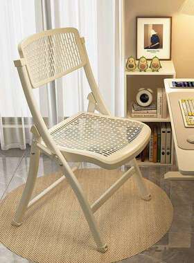 AL100553折叠椅简易加塑便料凳家用电脑办公椅子携会议椅餐子椅靠