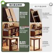 书桌书柜一体卧家中用L型室电UKH脑桌2062年新款 实木转角学习桌古