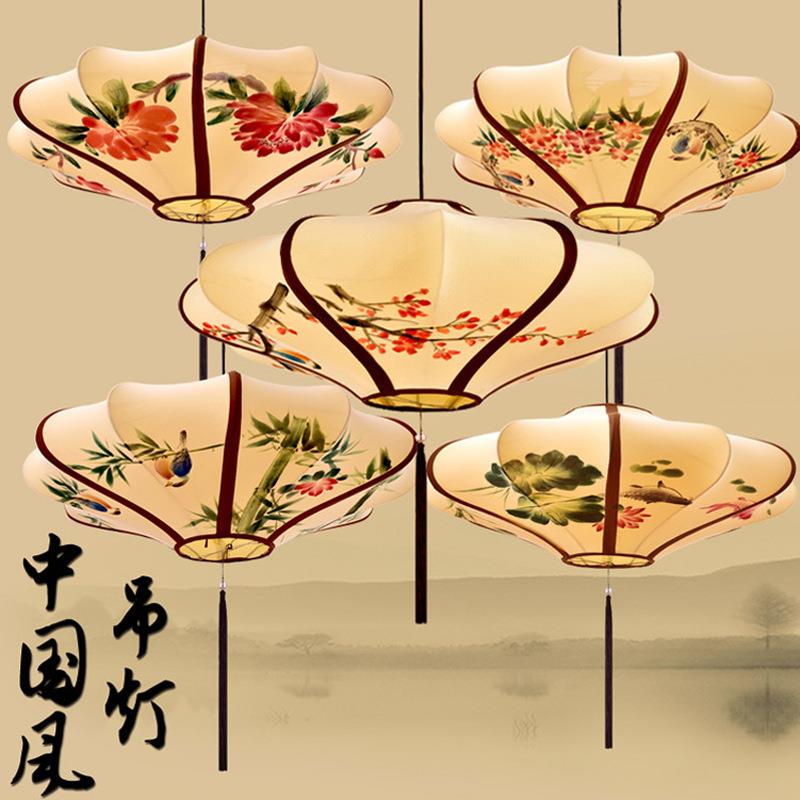 中式灯笼室内中灯笼吊餐厅灯笼灯吧台复式古楼式梯别墅工程仿中国