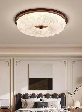 法中风室吸顶灯复古胡桃古木卧色宋代61194美学护式眼主卧室护眼