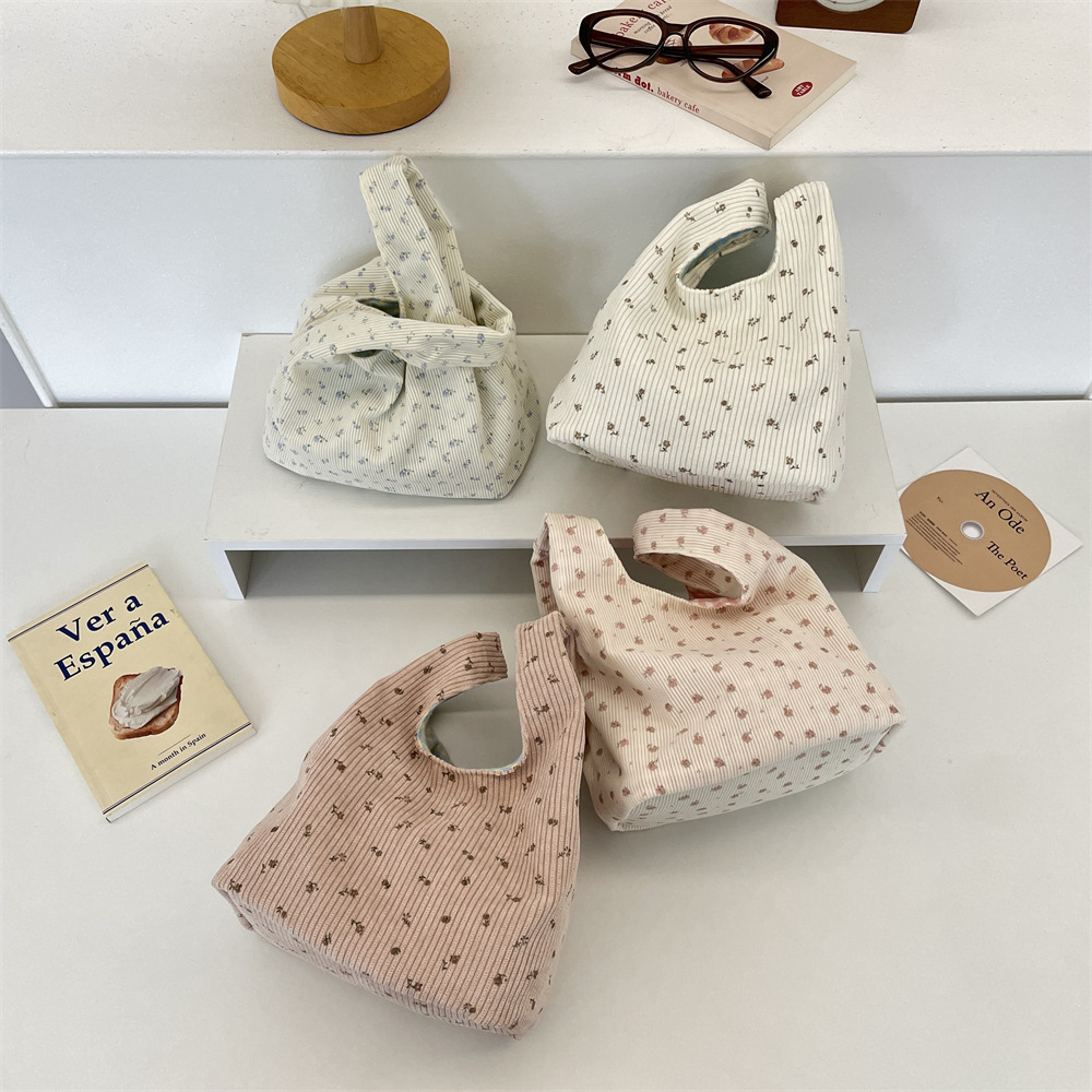 杂物手拎小包510236灯芯绒小碎花