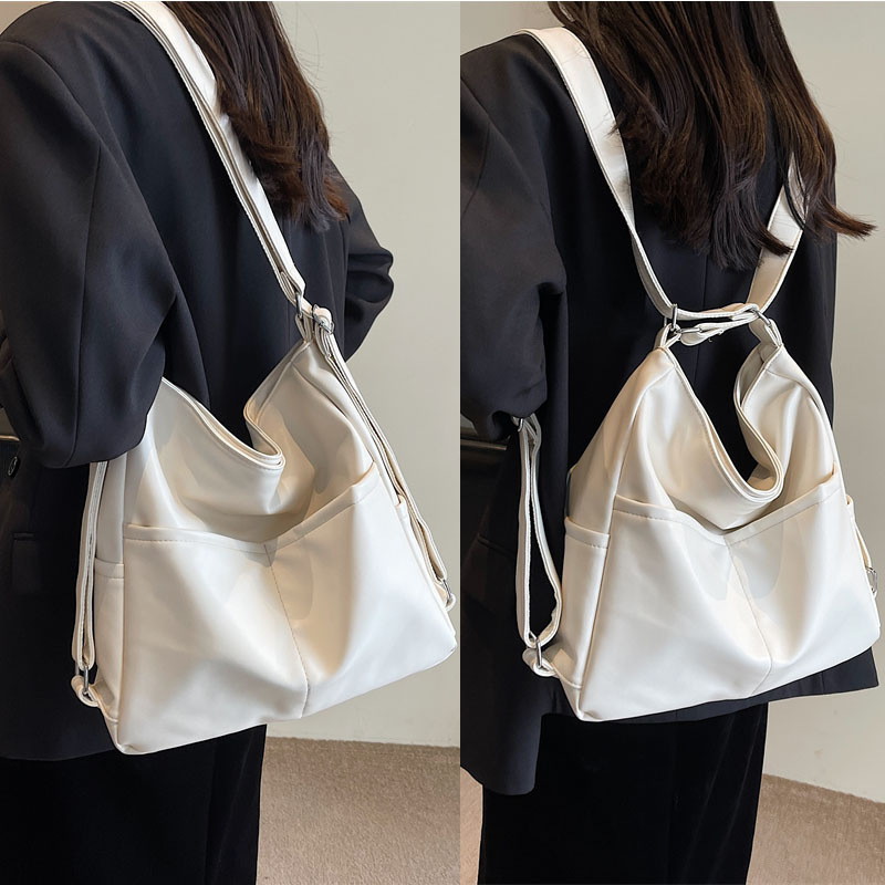 单双肩两用托特包PU皮质防水