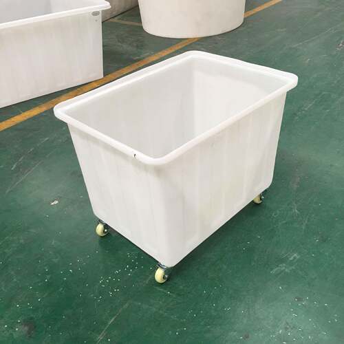 300L服装厂用周箱带轮牛筋子桶塑形225料转布草箱长方箱子