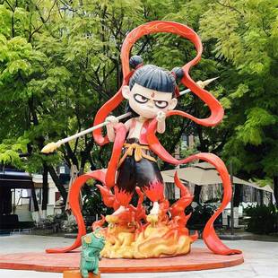 魔童IP顶流树脂模型哪吒雕收藏ZZL20250佳品引商场打卡流影周像电