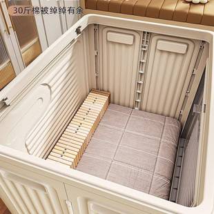 服收纳衣箱整理箱大容量家用翻盖带可折轮叠物F987M56T被子储衣物