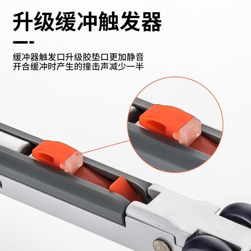 联动双静向推门滑轮联动缓冲阻尼缓拉冲平移门吊轮平门音二联动滑