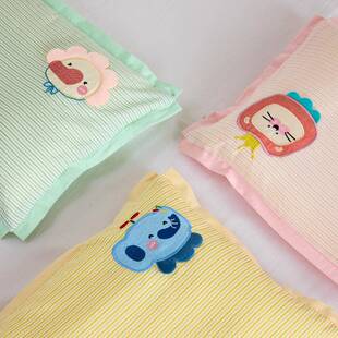 类母婴级亲肤全棉萌趣明子枕头家用A儿童幼YOE儿园枕芯季通决四用