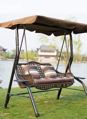 晒户外花园阳台1.124遮阳秋千别雨墅庭院摇椅人家具室外双防防秋